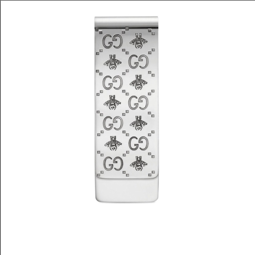 New Gucci Embossed Money Clip